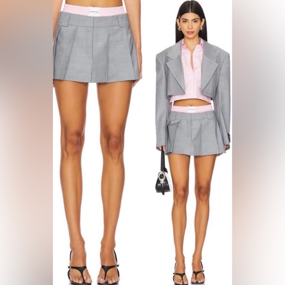 Alexander Wang Gray Pre-Styled Boxer Skort
